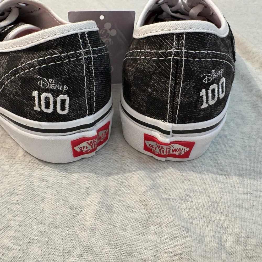 Disney Vans Black and White Sneakers 100 year anniversary Rare special edition
